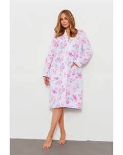 Халат хлопковый на молнии с принтом Eileen west