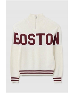 Пуловер хлопковый с воротником на молнии Ovs