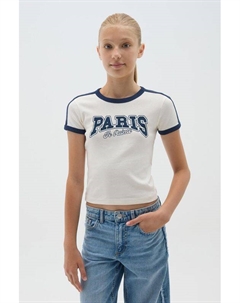 Футболка хлопковая с принтом Ovs