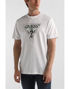 Футболка хлопковая с логотипом Guess