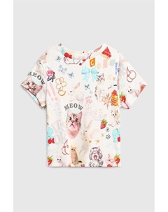 Футболка хлопковая с принтом Desigual