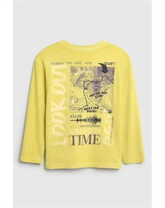 Лонгслив хлопковый с принтом Benetton