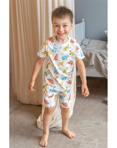 Пижама хлопковая с принтом Aspaya