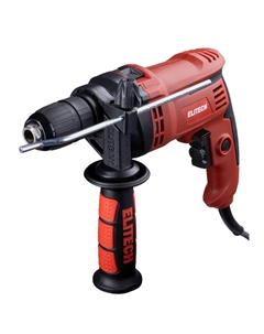 Дрель ударная ДУ 0913РЭ (E2201.034.01) 204500, 850Вт, БЗП-13мм, 0-3000об/мин, чемодан, металический редуктор Elitech