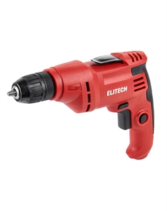 Дрель Д 0410РЭ (E2201.027.00) 204495, 400 Вт, БЗП-10мм, 0-2900об/мин, 1.2кг, кор,клипса Elitech