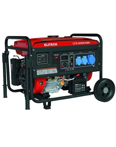 Генератор бензиновый СГБ 8000ЕАМК 206106, 4-т, мак6.5/ном6 кВт, 230В-26.1А/12В-8.3А Elitech