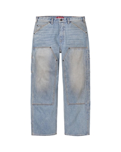 Джинсы unisex с двойными наколенниками reflective, синий Supreme