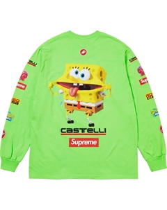 Футболка SpongeBob/Castelli Racing с длинными рукавами, зеленый Supreme