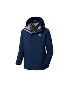 Термостойкая абразивостойкая дышащая холодостойкая водонепроницаемая ветровка Unisex, синий Mizuno