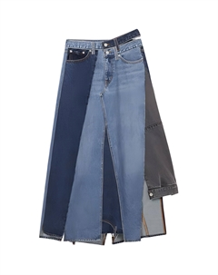 Джинсовая длинная юбка levi’s женская medium blue/light blue/gray Levi's®