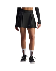 Мини-юбка с плиссировкой и логотипом Stella McCartney, черный Adidas