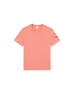 Женская футболка с каплевидным вырезом рукава серо-розовая Paul smith