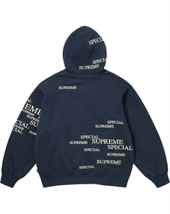 Спортивная толстовка с капюшоном на молнии, синий/темно-синий Supreme