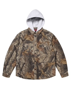 Клетчатая рубашка с капюшоном и стеганой подкладкой, Hardwood Camo Supreme