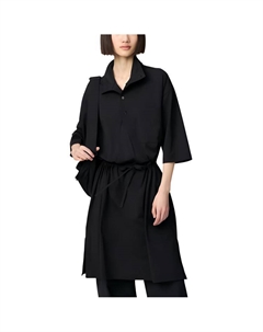 U Collection SS25 платье с короткими рукавами женское Black Uniqlo