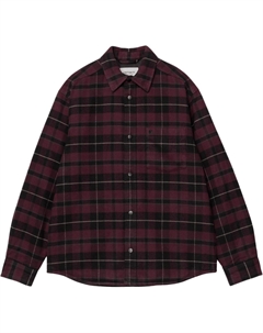 Футболка gargan клетчатая рубашка-куртка куртки и пальто unisex, фиолетовый Carhartt wip