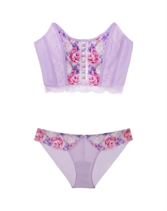 Женский комплект нижнего белья светло-фиолетовый Victoria's secret