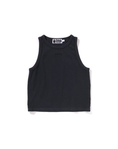 Bape Женская Пигментная Крашеная Ребристая Топ Black A bathing ape®