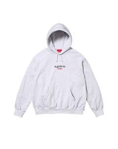Унисекс худи с капюшоном Classic Logo Shop, светло-серый Supreme