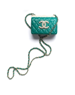 Сумка через плечо из овчины, женская зеленая кросс-боди Chanel