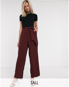 Бордовые широкие брюки Y.a.s tall