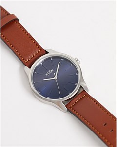 Часы с коричневым кожаным ремешком 1530029 Hugo