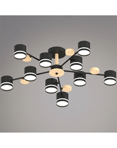 Люстра на штанге 68730-0.3-10 GX53 BK+WOOD Reluce