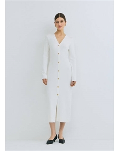 Вязаное облегающее платье, Бежевый Ostin