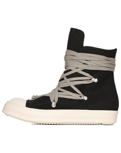 Высокие кроссовки Canvas Women's Black Rick owens drkshdw