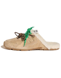 MIU MIU x Устойчивые к истиранию тапочки с закрытым носком Unisex Brown New balance