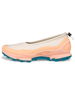 Низкие повседневные кроссовки женские бежево-розовые Ecco