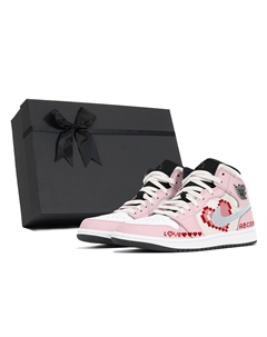 Air 1 устойчивые к истиранию кроссовки Mid Top Vintage баскетбольные Unisex Pink Jordan