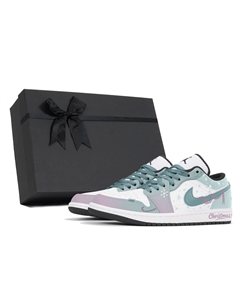 Air 1 износостойкие и легкие низкие кеды мужские синие Jordan