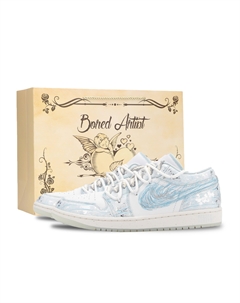 Кроссовки Air 1 Vintage мужские низкие White/Blue Jordan