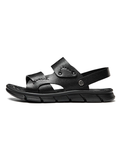 Пляжные шлепанцы мужские черные Aokang