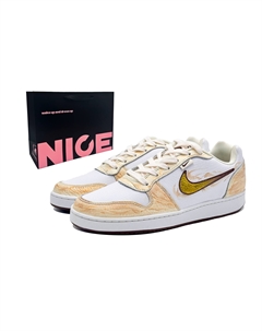 Золотые мужские скейтерские кроссовки EBERNON Gold Cloud низкие, устойчивые к истиранию Nike