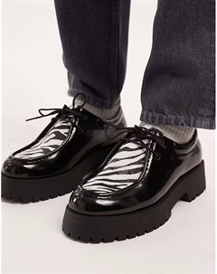 Массивные туфли черного цвета с отделкой в виде фартука Asos design