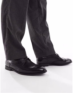 Ботинки-броги со шнуровкой черного цвета Asos design