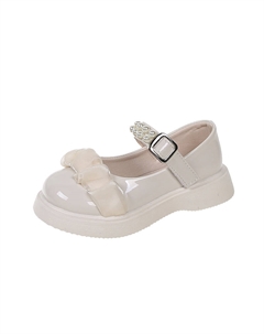 Детские кожаные туфли с противоскользящей подошвой, Ecru Neon