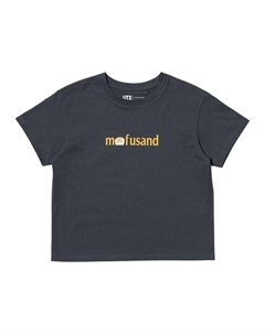 Футболка Mofusand SS25 для детей 3-7 лет, темно-серый Uniqlo