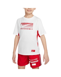 Футболка dri fit swoosh белый/университетский red детская Nike