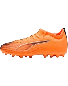 Ультра 6 устойчивые к истиранию мид-топ детские футбольные бутсы orange black unisex Puma