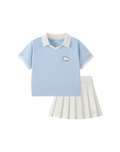 Детский комплект для детей 3-7 лет x BLANK CAT юбка сет SS25 2 предмета white New balance