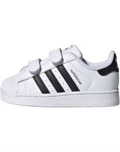 Superstar 2 Low-Top детские скейтборд кроссовки White Black для малышей Adidas originals