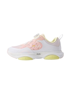 Дышащие амортизирующие низкие детские тренировочные кроссовки white/pink kids Fila kids