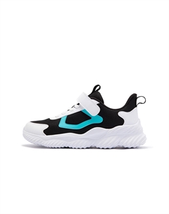 Детские беговые кроссовки низкие противоскользящие износостойкие black new white kids Xtep