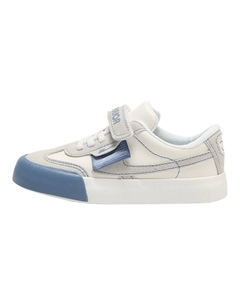 Низкие детские скейтерские ботинки beige blue kids' Warrior