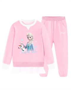 Повседневный спортивный костюм розовый для детей 3-7 лет Disney