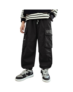 Весенние и осенние карго штаны для подростков, черный Disney