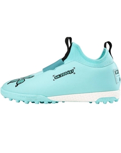 Скользящие износостойкие низкие детские футбольные бутсы turquoise green kids Kelme